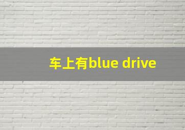 车上有blue drive